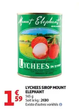 Auchan Lychees sirop mount elephant offre