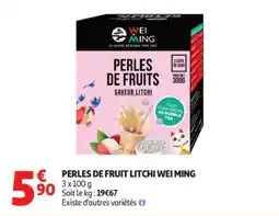 Auchan Perles de fruit litchi wei ming offre