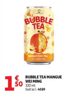 Auchan Bubble tea mangue wei ming offre
