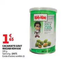 Auchan Cacahuete gout wasabi koh kae offre