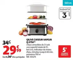 Auchan Qilive cuiseur vapeur q.5756 offre