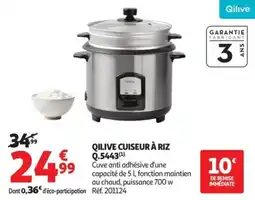 Auchan Qilive cuiseur à riz q.5443 offre