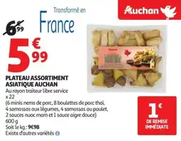 Auchan Plateau assortiment asiatique auchan offre