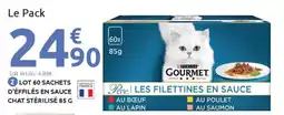Mr Bricolage PURINA GOURMET Lot 60 sachets d'éffilés en sauce chat stérilisé offre