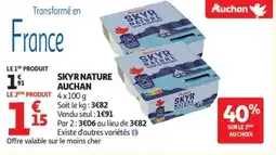 Auchan Skyr nature auchan offre