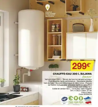 Bricomarché Chauffe-Eau 200L Bajawa offre