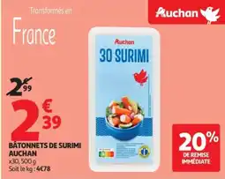 Auchan Bâtonnets de surimi auchan offre