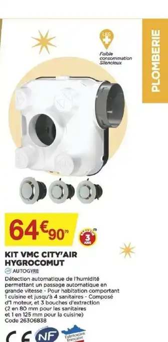 Bricomarché Kit VMC City'Air offre