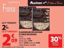 Auchan Flammekueche auchan à table en france offre