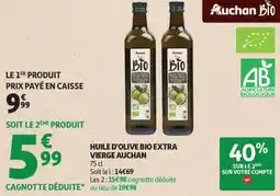 Auchan Huile d'olive bio extra vierge auchan offre