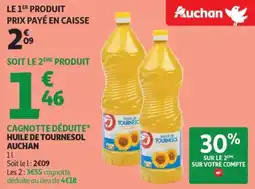 Auchan Huile de tournesol auchan offre