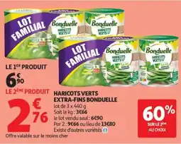 Auchan Haricots verts extra-fins bonduelle offre