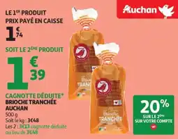 Auchan Brioche tranchée auchan offre