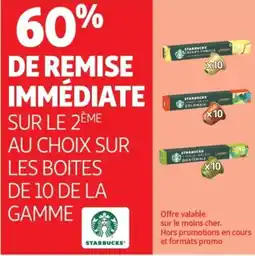 Auchan SUR LE 2ÈME AU CHOIX SUR LES BOITES STARBUCKS offre
