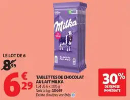 Auchan Tablettes de chocolat offre