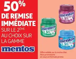 Auchan SUR LE 2ÈME AU CHOIX SUR LA GAMME mentos offre