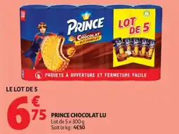 Auchan Prince chocolat lu offre