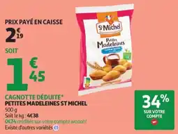 Auchan Petites madeleines st michel offre