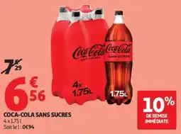 Auchan Coca-cola sans sucres offre