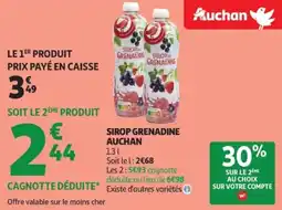 Auchan Sirop grenadine auchan offre