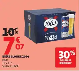 Auchan Bière blonde 1664 offre