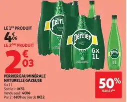 Auchan Perrier eau minérale naturelle gazeuse offre