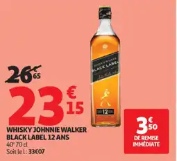 Auchan Whisky johnnie walker black label 12 ans offre