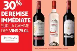 Auchan Sur la gamme des vins 75 cl offre