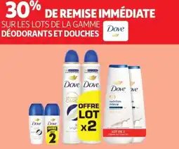 Auchan SUR LES LOTS DE LA GAMME DÉODORANTS ET DOUCHES Dove offre