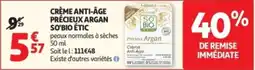 Auchan Crème anti-âge précieux argan so'bio étic offre