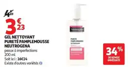Auchan Gel nettoyant pureté pamplemousse neutrogena offre