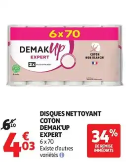 Auchan Disques nettoyant coton demak'up expert offre