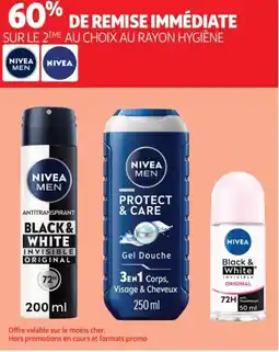 Auchan SUR LE 2EME AU CHOIX AU RAYON HYGIÈNE NIVEA NIVEA MEN offre