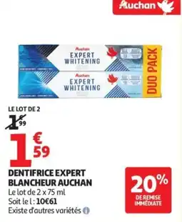 Auchan Dentifrice expert blancheur auchan offre