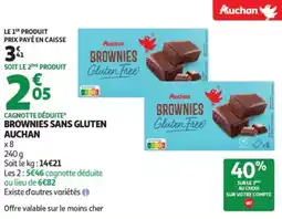 Auchan Brownies sans gluten auchan offre