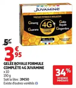 Auchan Gelée royale formule complète 4g juvamine offre