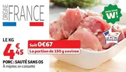 Auchan Porc: sauté sans os offre