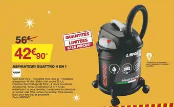Bricomarché Aspirateur Quattro 4 en 1 offre