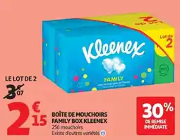 Auchan Boîte de mouchoirs family box kleenex 30% offre