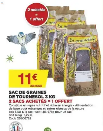 Bricomarché Sac de Graines offre