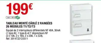 Brico Dépôt Tableau Monté Câblé 2 Rangées offre