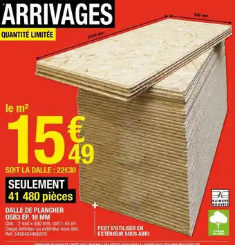 Brico Dépôt Dalle de Plancher offre