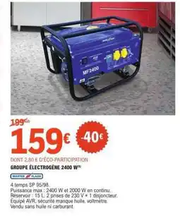 E.Leclerc GROUPE ÉLECTROGÈNE 2400 W offre
