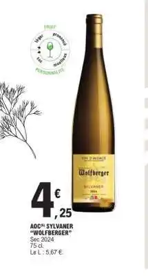 E.Leclerc AOC Sylvaner 'Wolfberger' offre