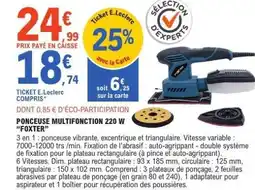 E.Leclerc Ponceuse Multifonction 220 W 'Foxter' offre
