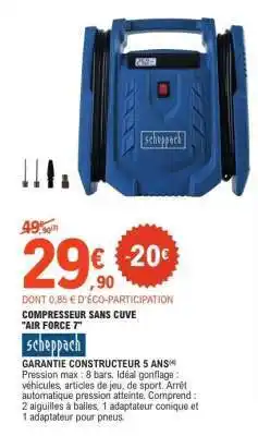 E.Leclerc COMPRESSEUR SANS CUVE AIR FORCE 7 offre