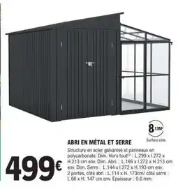 E.Leclerc ABRI EN MÉTAL ET SERRE offre