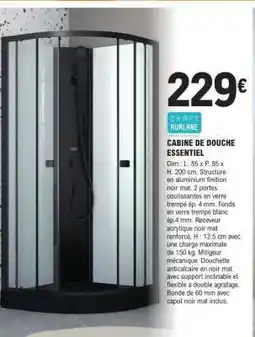 E.Leclerc CABINE DE DOUCHE ESSENTIEL offre