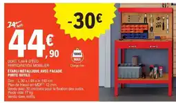E.Leclerc ÉTABLI MÉTALLIQUE AVEC FACADE PORTE OUTILS offre