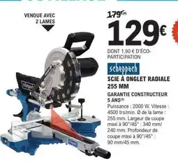 E.Leclerc SCIE A ONGLET RADIALE 255 MM offre